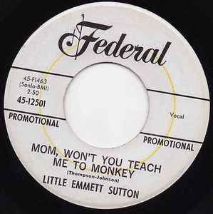 Little Emmett Sutton - Lonely Hill / Mom, Won't You Teach Me To Monkey album cover