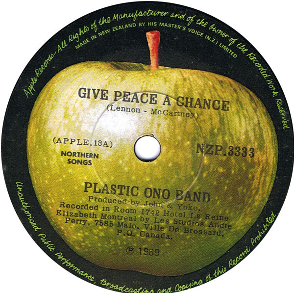 Plastic Ono Band – Give Peace A Chance (1969, Scranton, Vinyl
