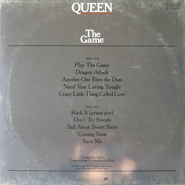 Queen – The Game (1980, Foil Sleeve, Vinyl) - Discogs