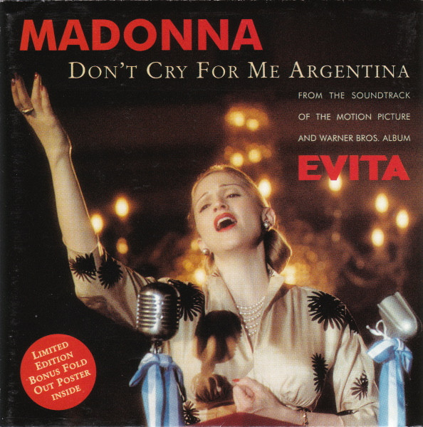 Madonna – Don't Cry For Me Argentina (1996, CD) - Discogs