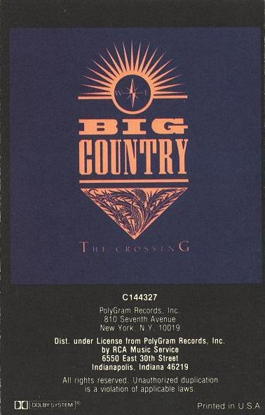 Big Country - The Crossing | Releases | Discogs