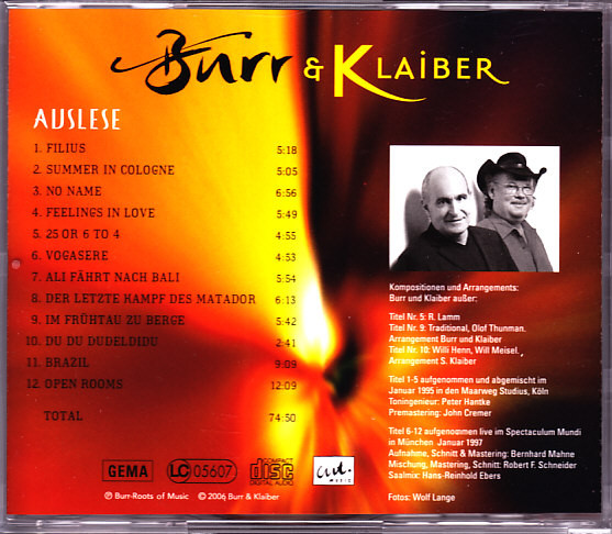 lataa albumi Burr & Klaiber - Auslese