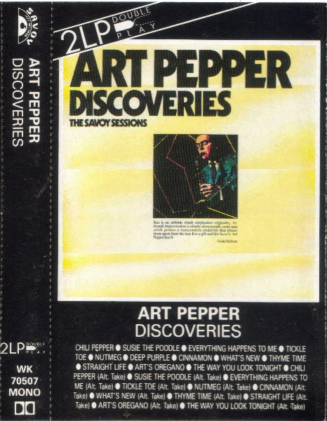 Art Pepper – Discoveries (1984, Cassette) - Discogs