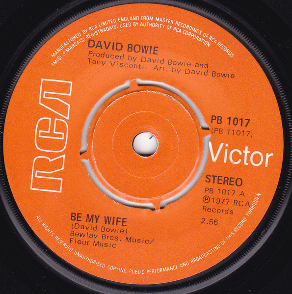 David Bowie – ビー。マイ。ワイフ = Be My Wife (1977, Vinyl) - Discogs