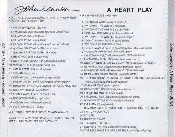 Album herunterladen John Lennon - A Heart Play