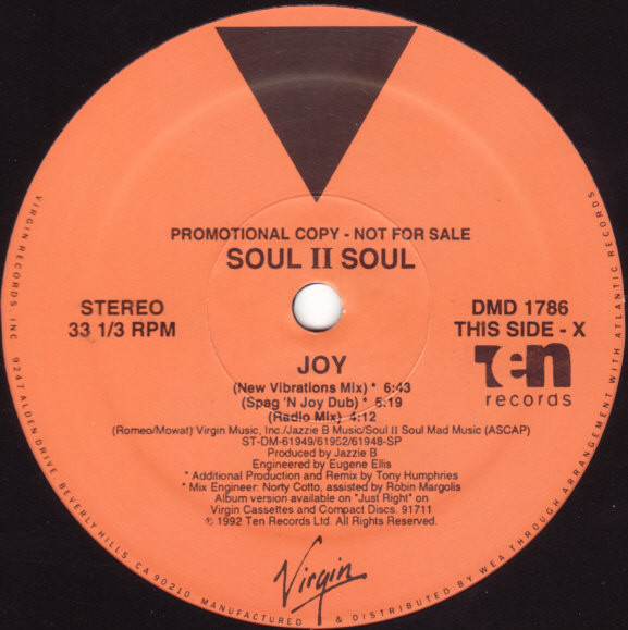 Soul II Soul – Joy (1992, Vinyl) - Discogs