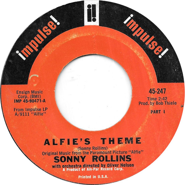 Sonny Rollins – Alfie's Theme (1966, Vinyl) - Discogs