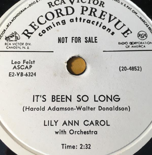 last ned album Lily Ann Carol - Its Been So Long I Dont Know Any Better