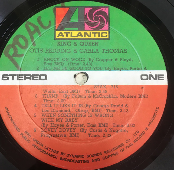 Otis Redding & Carla Thomas & Queen (Vinyl) -