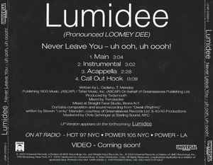 Lumidee - Never Leave You (Uh Ooh, Uh Oooh!) album cover