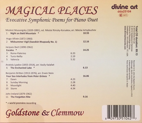 télécharger l'album Goldstone & Clemmow - Magical Places Evocative Symphonic Poems For Piano Duet