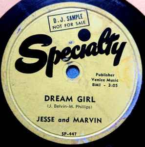 Jesse And Marvin – Dream Girl / Daddy Loves Baby (1952, Shellac) - Discogs