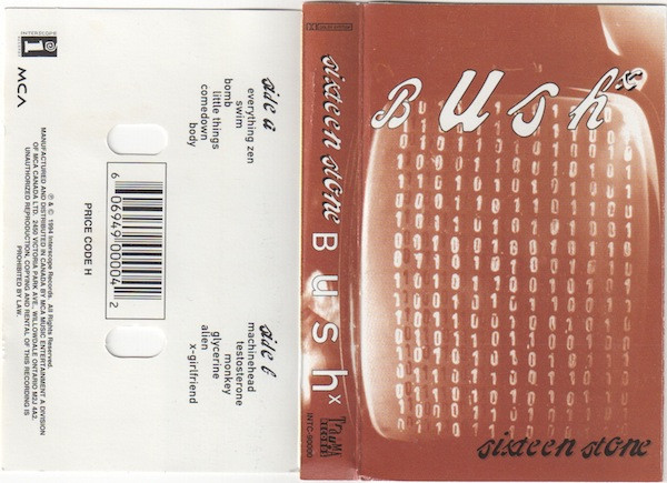 Bushˣ – Sixteen Stone (1994, HX Pro Tape, Cassette) - Discogs