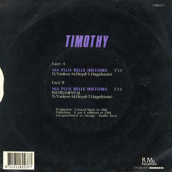 descargar álbum Timothy - Ma Plus Belle Histoire