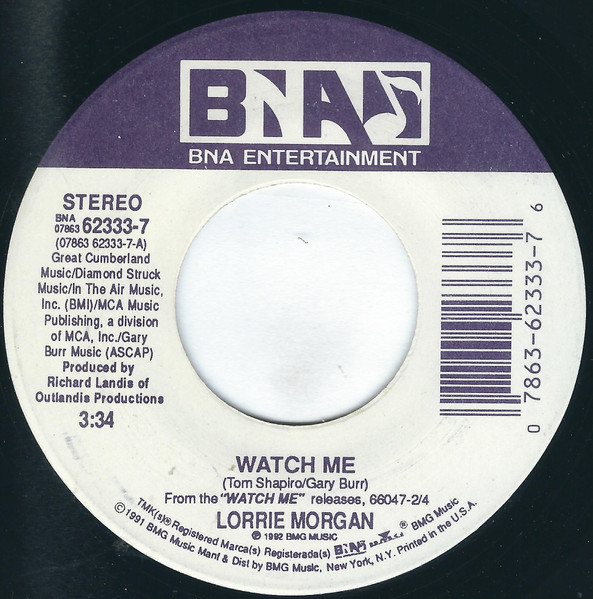 Lorrie Morgan – Watch Me (1992, Vinyl) - Discogs