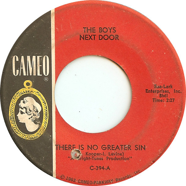 The Boys Next Door – There Is No Greater Sin (1965