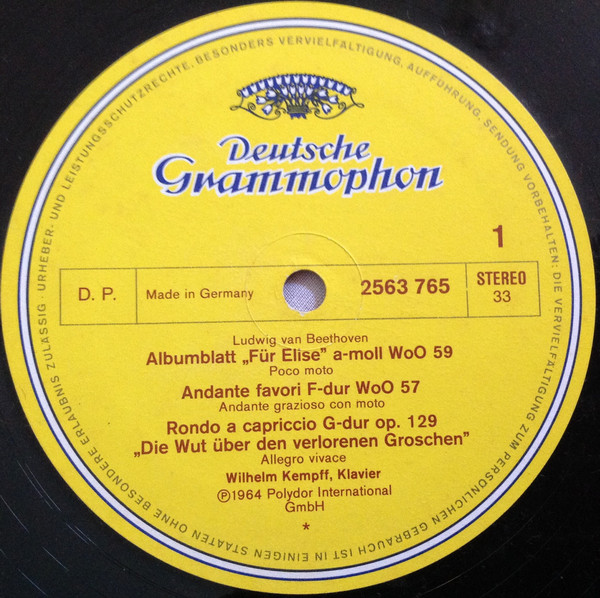 last ned album Ludwig van Beethoven Wilhelm Kempff, David Oistrach - Albumblatt Für Elise Andante Favori Die Wut Über Den Verlorenen Groschen 2 Violin Romanzen