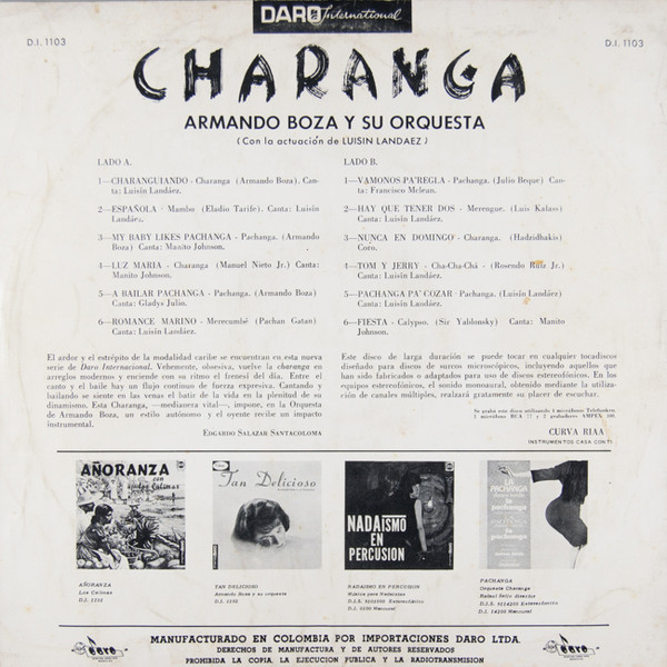 baixar álbum Orquesta De Armando Boza - Charanga