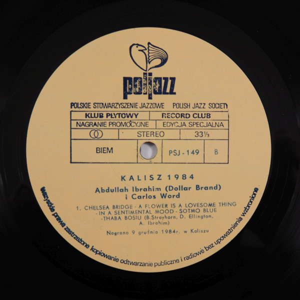 ladda ner album Abdullah Ibrahim (Dollar Brand) Carlos Ward - Kalisz 1984