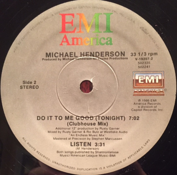 télécharger l'album Michael Henderson - Do It To Me Good Tonight