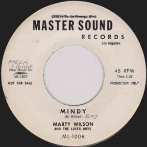 Marty Wilson And The Lover Boys - Mindy / Carol Ann album cover