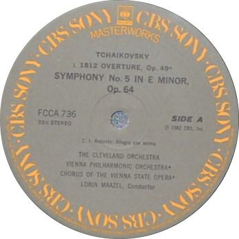 ladda ner album Pyotr Ilyich Tchaikovsky The Cleveland Orchestra, Lorin Maazel - Tchaikovsky Symphony No5 In E Minor Op64 1812 Overture Op49