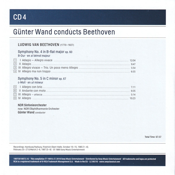 télécharger l'album Günter Wand, NDR Sinfonieorchester, Ludwig van Beethoven - Günter Wand Conducts Beethoven