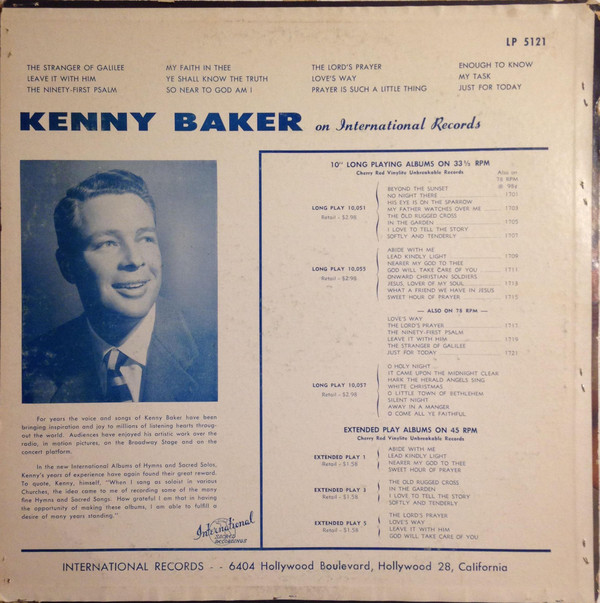 Album herunterladen Kenny Baker - The Stranger Of Galiee