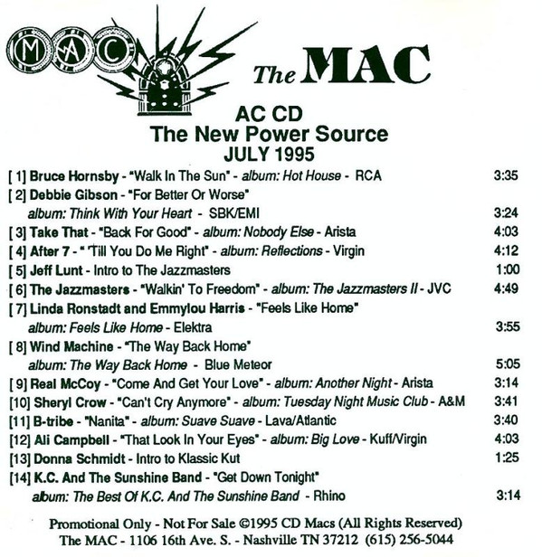 télécharger l'album Various - MAC AC CD The New Power Source July 1995