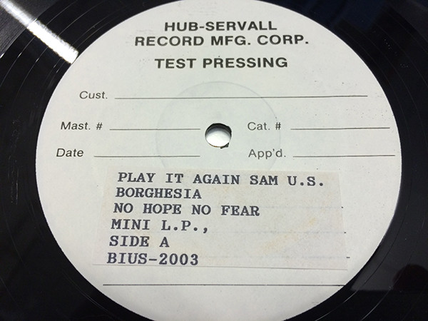 Borghesia – No Hope No Fear (1987, Vinyl) - Discogs