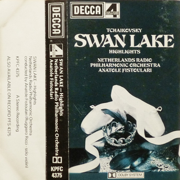 Tchaikovsky, Anatole Fistoulari Conducting Netherlands Radio Philharmonic  Orchestra, Ruggiero Ricci – Swan Lake Highlights (1976, Dolby B, Cassette)  - Discogs