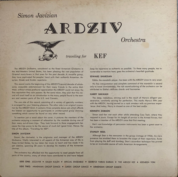 télécharger l'album Simon Javizian, Simon Javizian Ardziv Orchestra - Traveling For Kef Musically Speaking