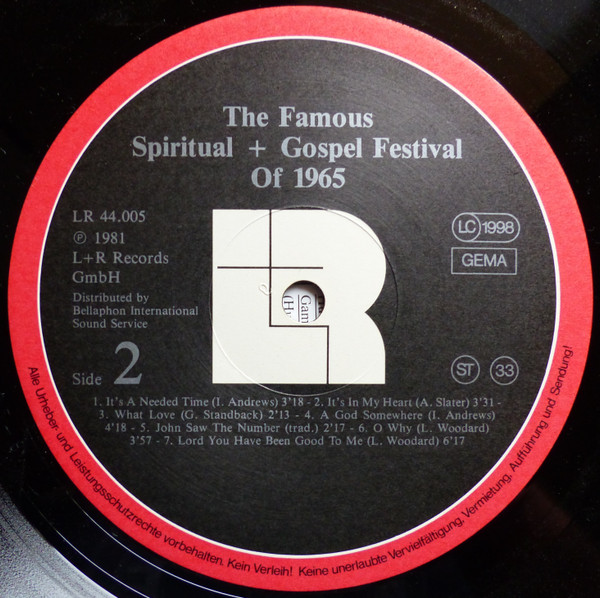 Album herunterladen Various - The Famous Spiritual Gospel Festival 1965