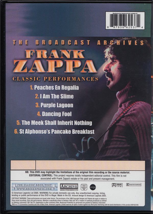 télécharger l'album Frank Zappa - The Broadcast Archives