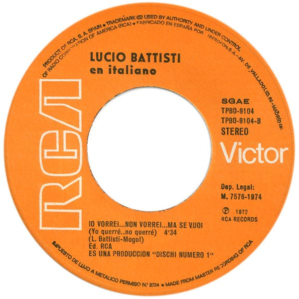 baixar álbum Lucio Battisti - En Español Mi Libre Canción Il Mio Canto Libero