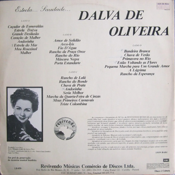 last ned album Dalva De Oliveira - Revivendo Dalva de Oliveira Estrela Saudade