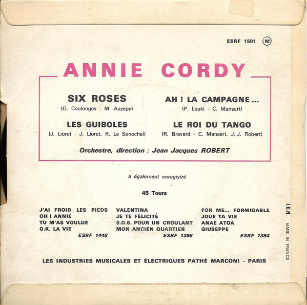 télécharger l'album Annie Cordy - Six Roses