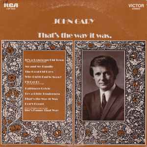John Gary - That's The Way It Was album cover