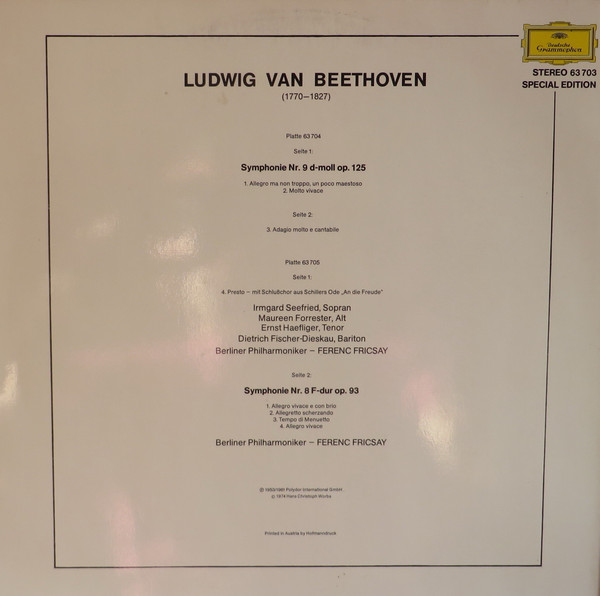 télécharger l'album Ludwig van Beethoven, Berliner Philharmoniker - Symphonie Nr 8 F dur Nr 9 d moll