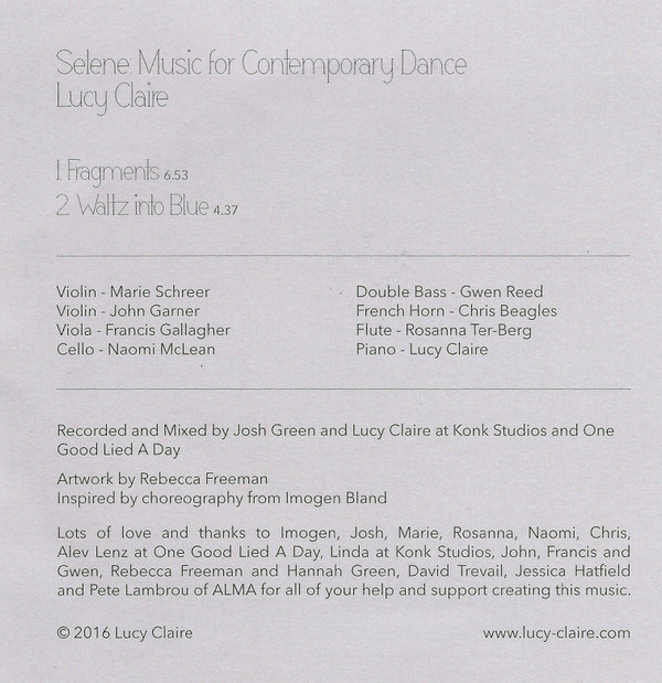 last ned album Lucy Claire - Selene Music for Contemporary Dance