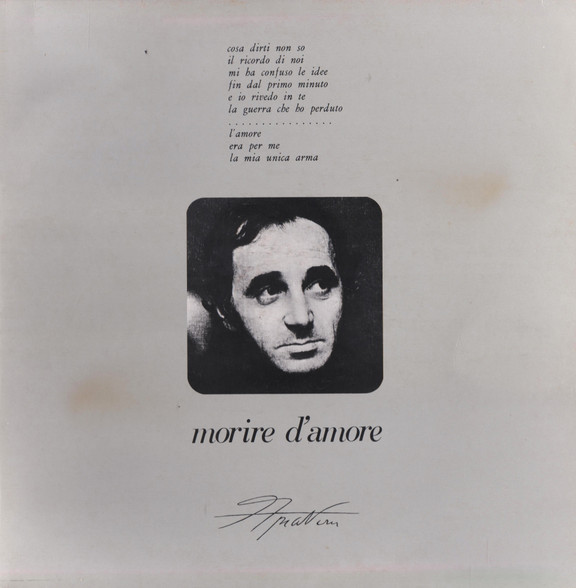 télécharger l'album Charles Aznavour - Morire DAmore