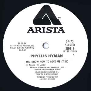 Phyllis Hyman - You Know How To Love Me album cover