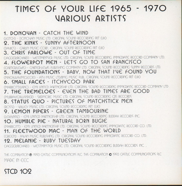 baixar álbum Various - Times Of Your Life 1965 1970 Vol 2