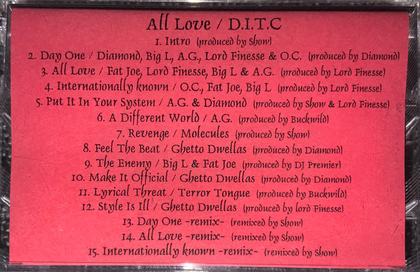 D.I.T.C. – All Love (2000, CD) - Discogs