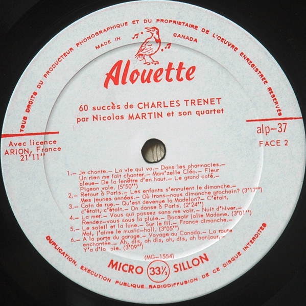 Album herunterladen Nicolas Martin Et Son Quartet - 60 Succès De Charles Trenet