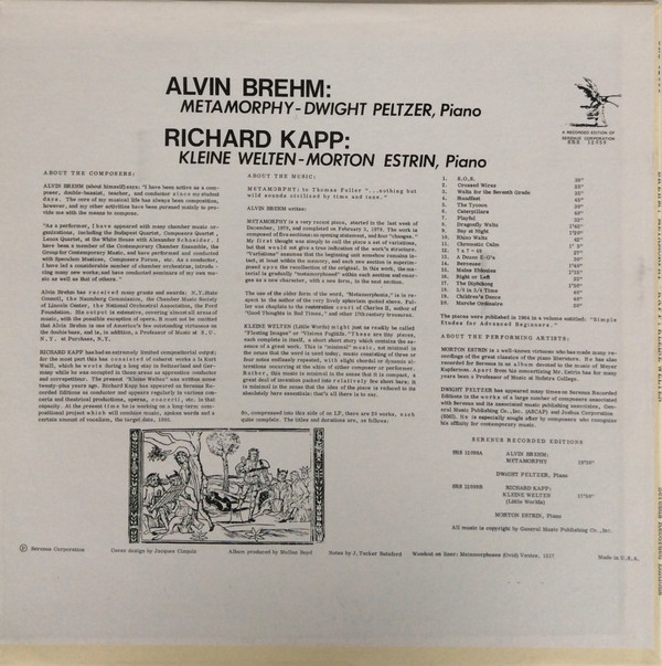 Album herunterladen Alvin Brehm Richard Kapp - Metamorphy Kleine Welten