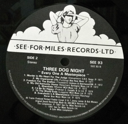 descargar álbum Three Dog Night - Everyone A Masterpiece