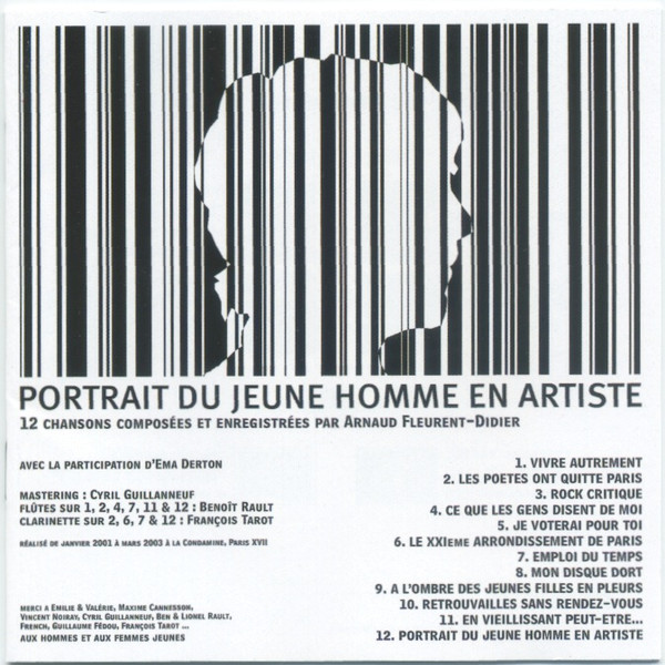 Arnaud Fleurent-Didier – Portrait Du Jeune Homme En Artiste (2003