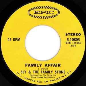 Sly & The Family Stone – Family Affair (1971, Pitman Pressing ...