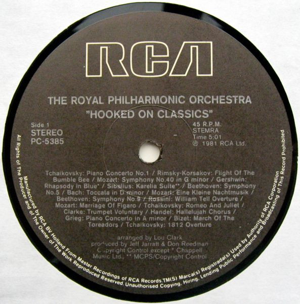 The Royal Philharmonic Orchestra - Hooked On Classics (Special 12" Disco Mix) | RCA (PC-5385) - 2